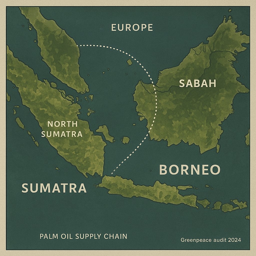 Detail of the back label of a candle with a list of ingredients, highlighting hidden names for palm oil such as vegetable wax and hydrogenated palm oil