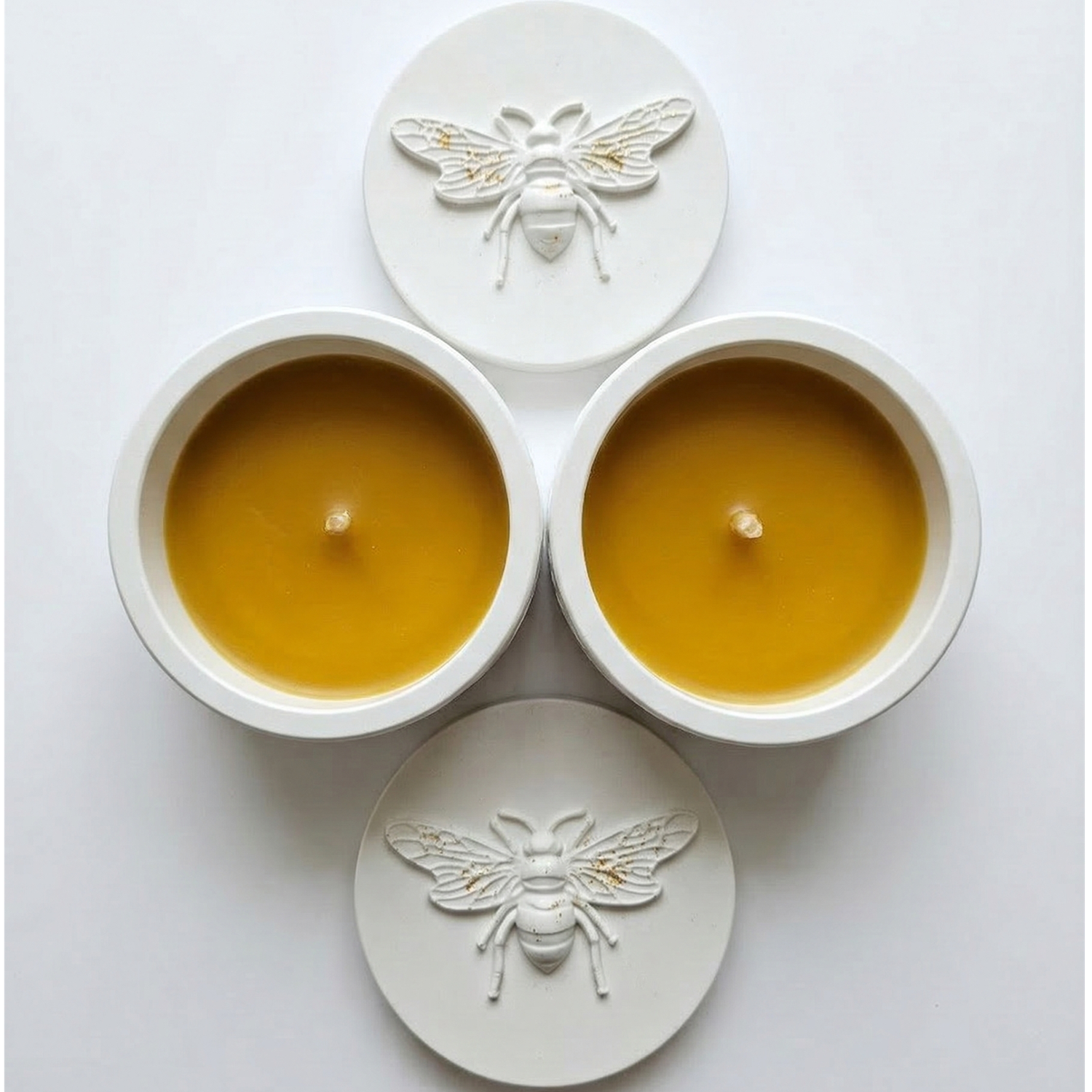 Bee Candle - White