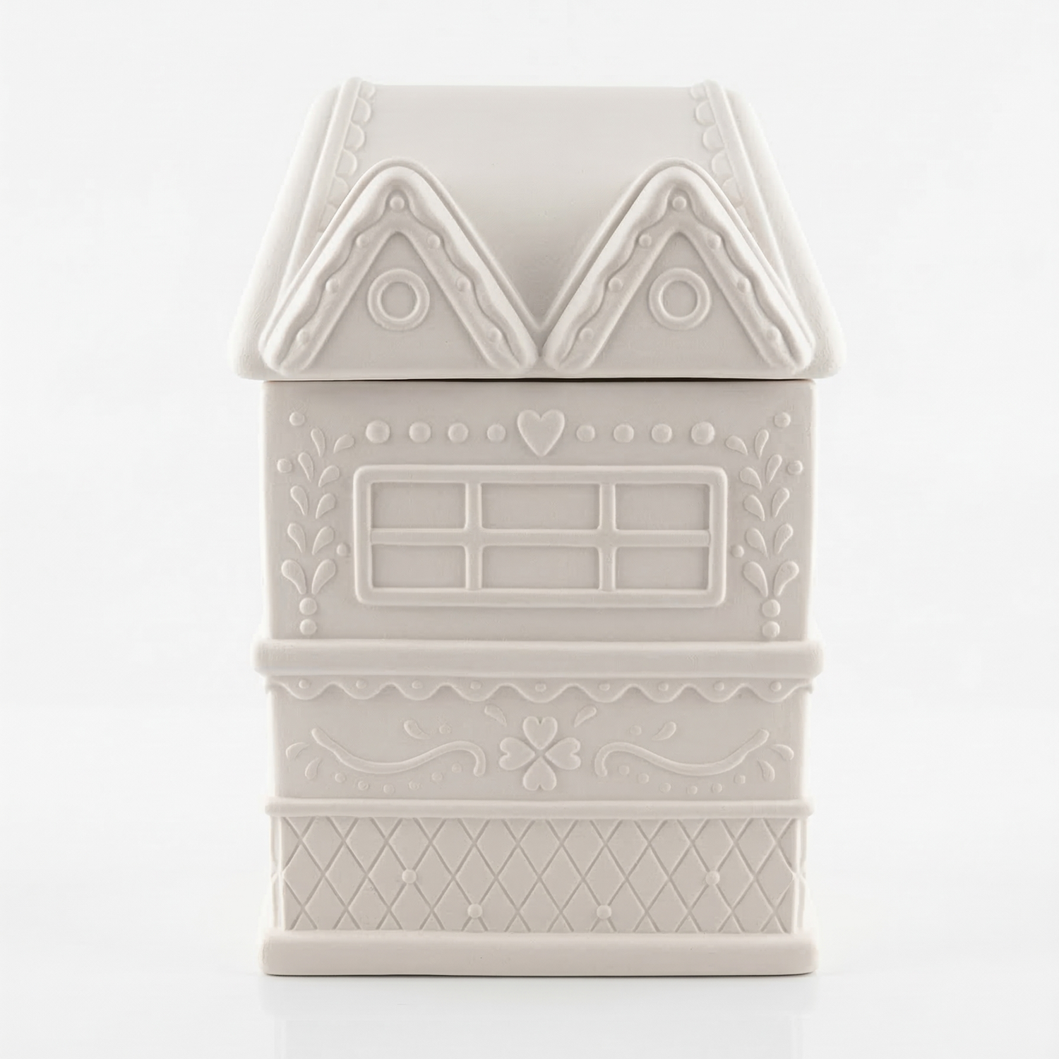 Medium House Candle - White / Cotton