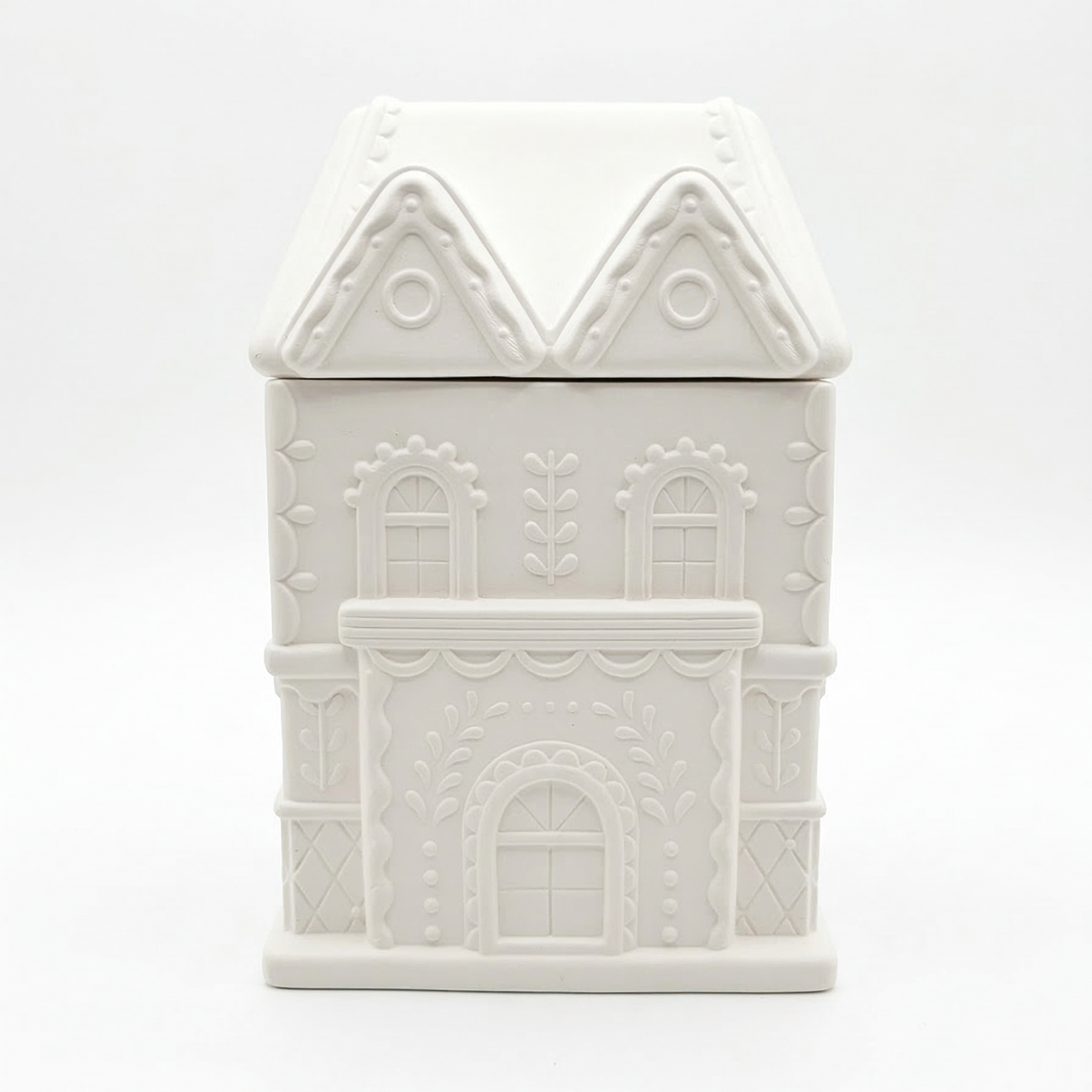 Medium House Candle - White / Cotton
