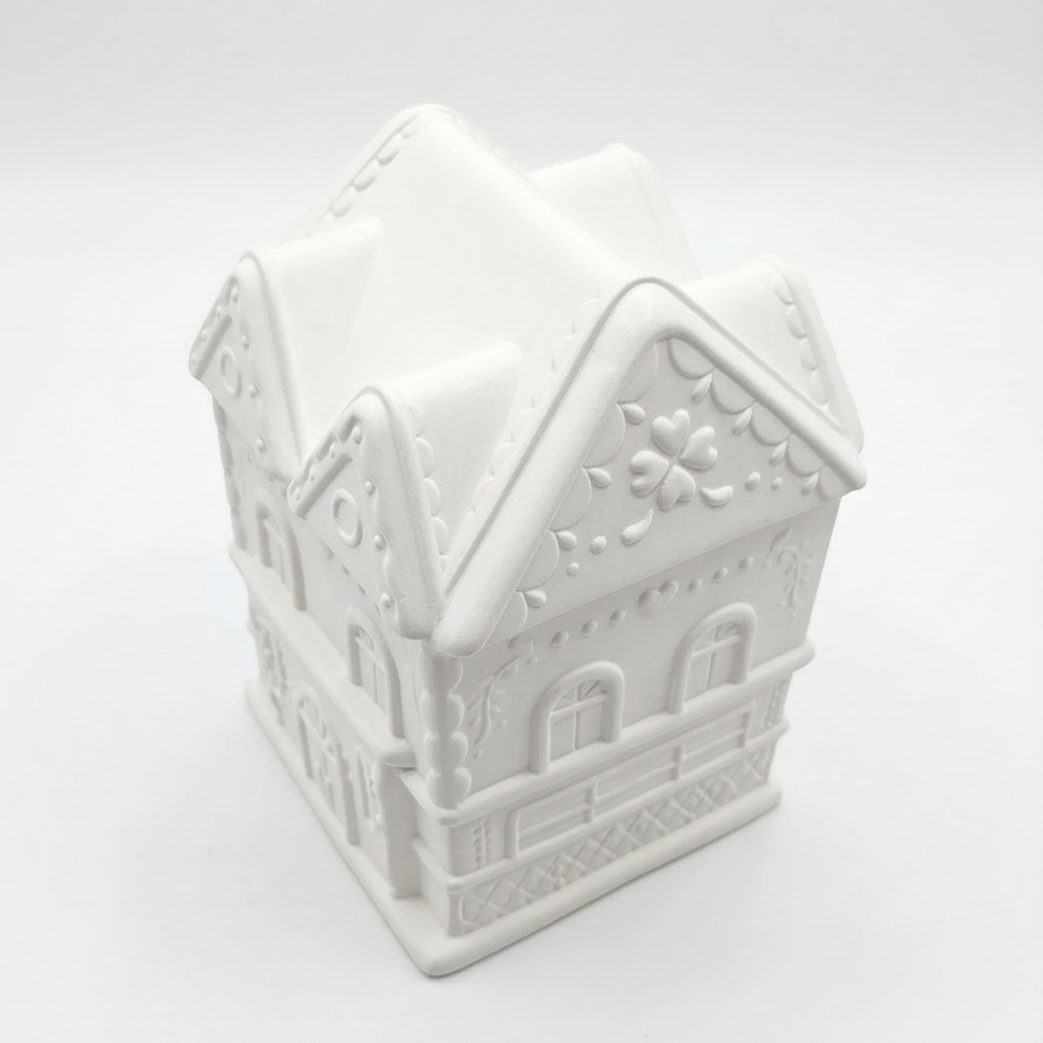 Medium House Candle - White / Cotton