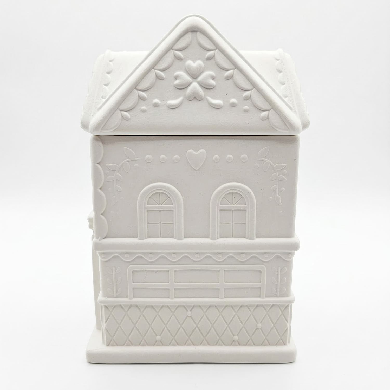 Medium House Candle - White / Cotton