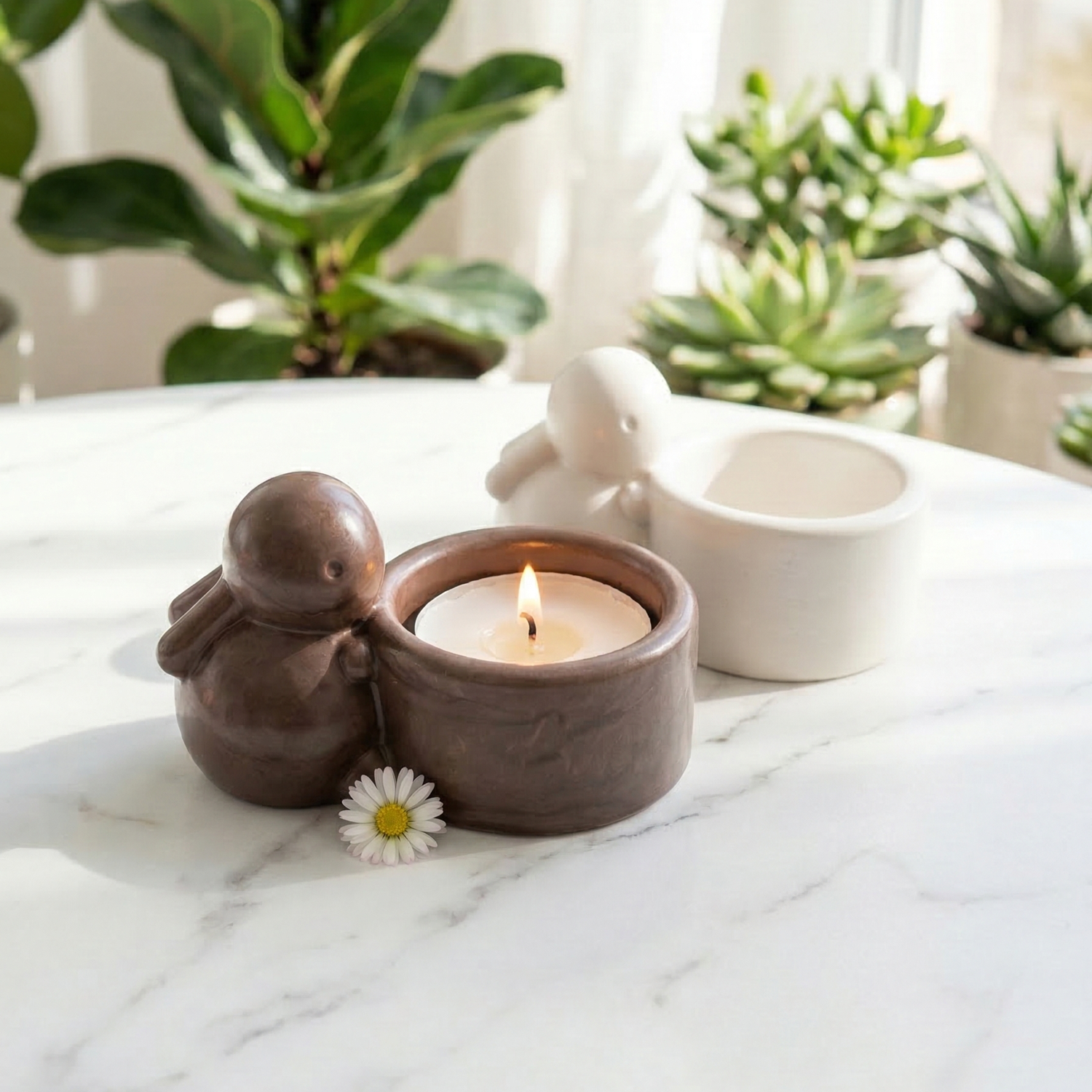Multifunctional Bunny Night Light - Brown
