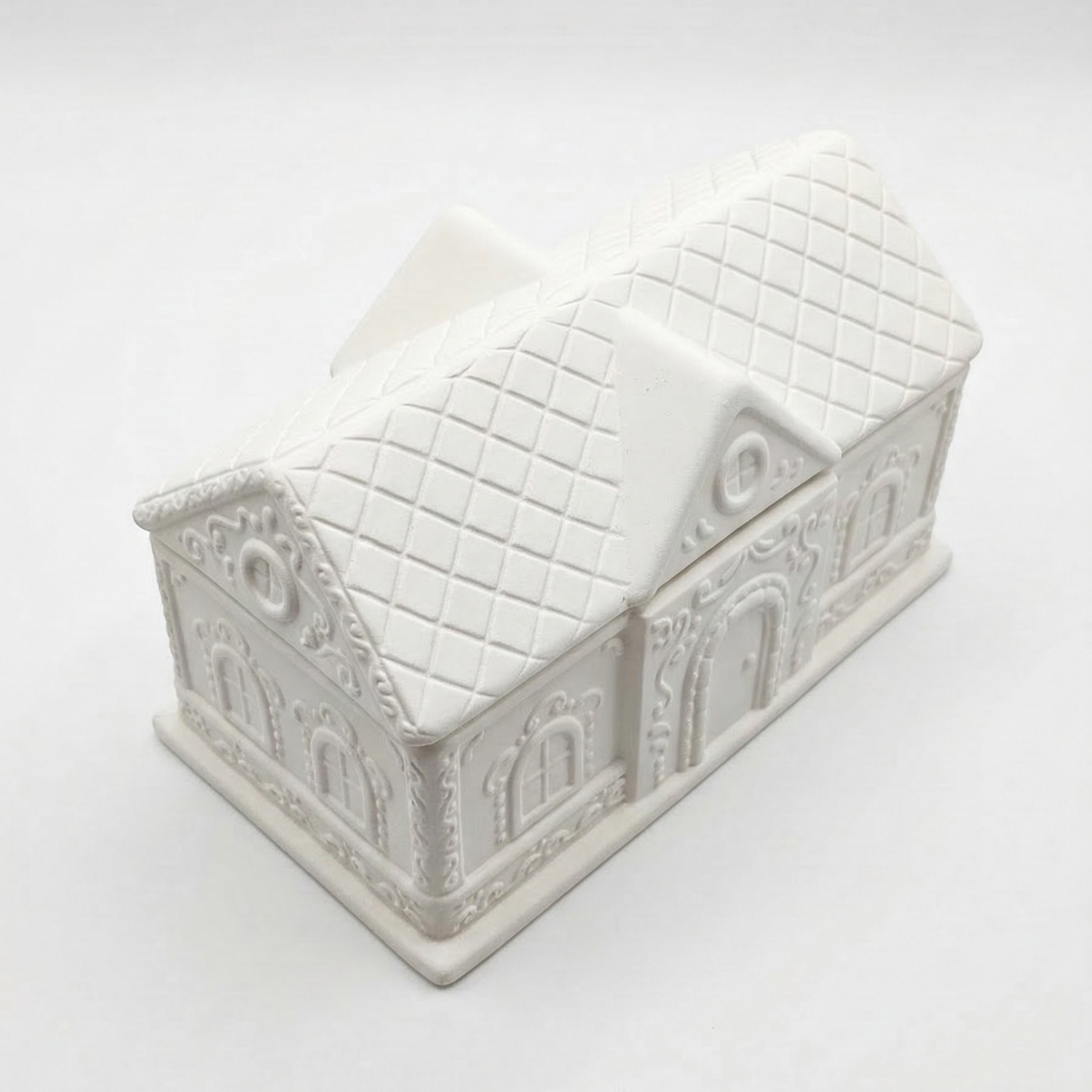 Large House Candle - White/Flower Garden