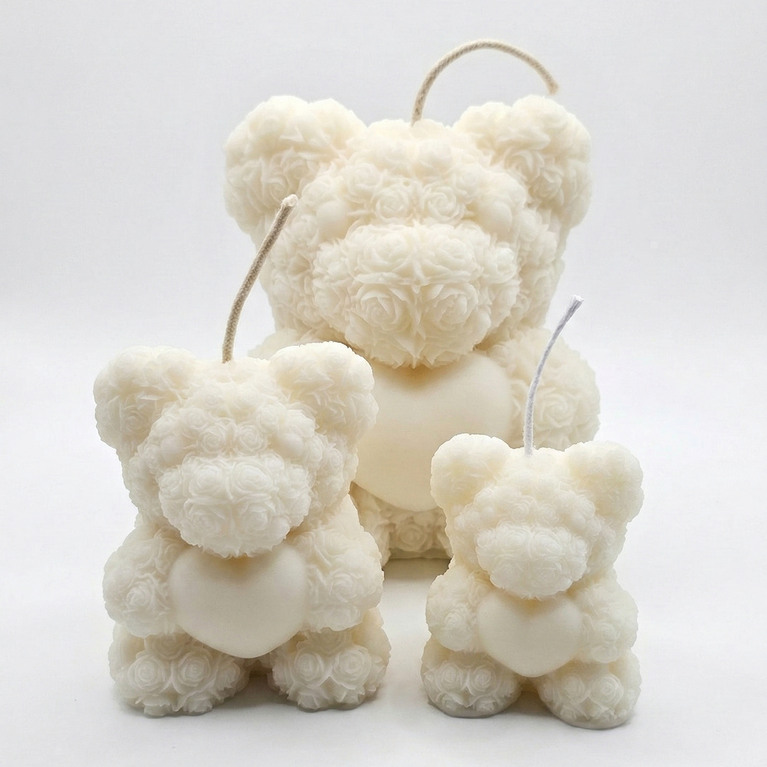 Candle Medium Bear - White / Coconut