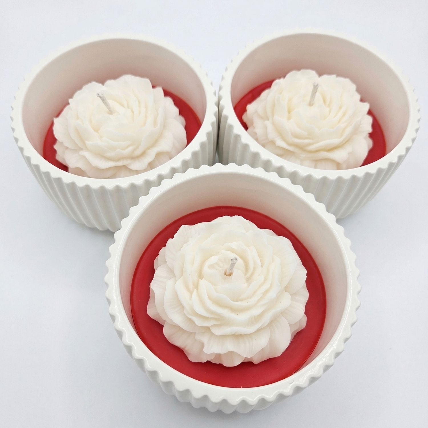 Ruby Candle - White / Red / Cherry, Almond