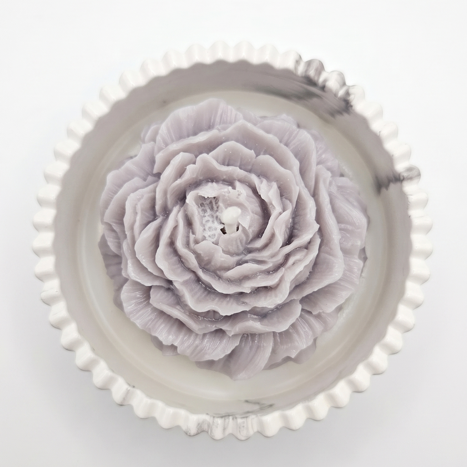 Carrara Candle - Peony / White / Silver / Lime, Mango