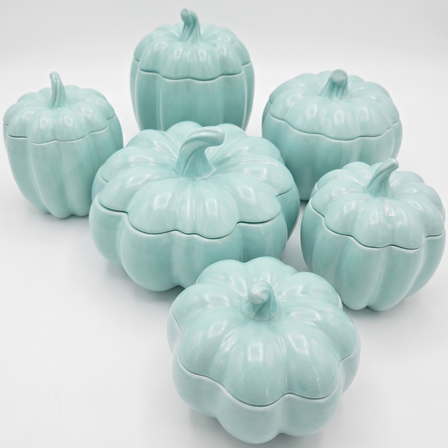 Pumpkin Candle - Turquoise / Hazelnut, Chocolate / XL