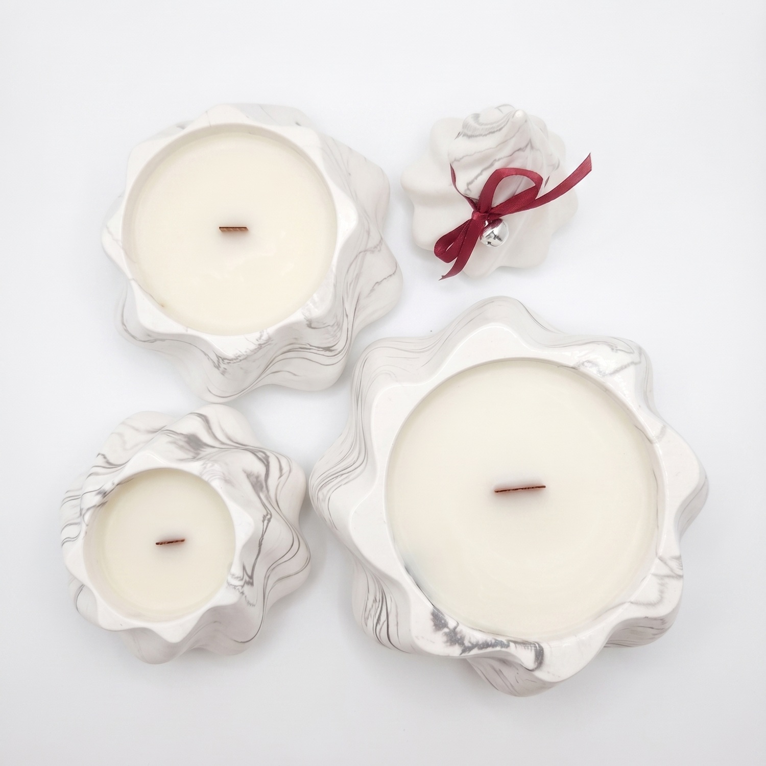 Candle Christmas Tree - White / Silver / Winter Magic, Gingerbread, Christmas Pastry