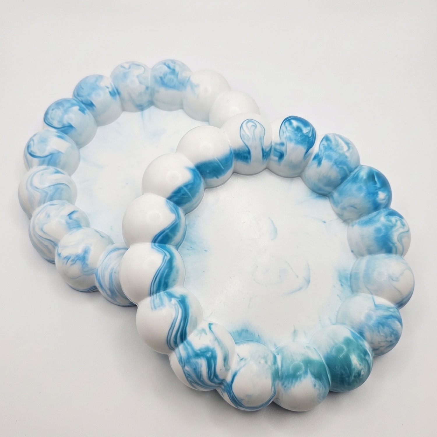 Design Tray Bubble - White / Turquoise