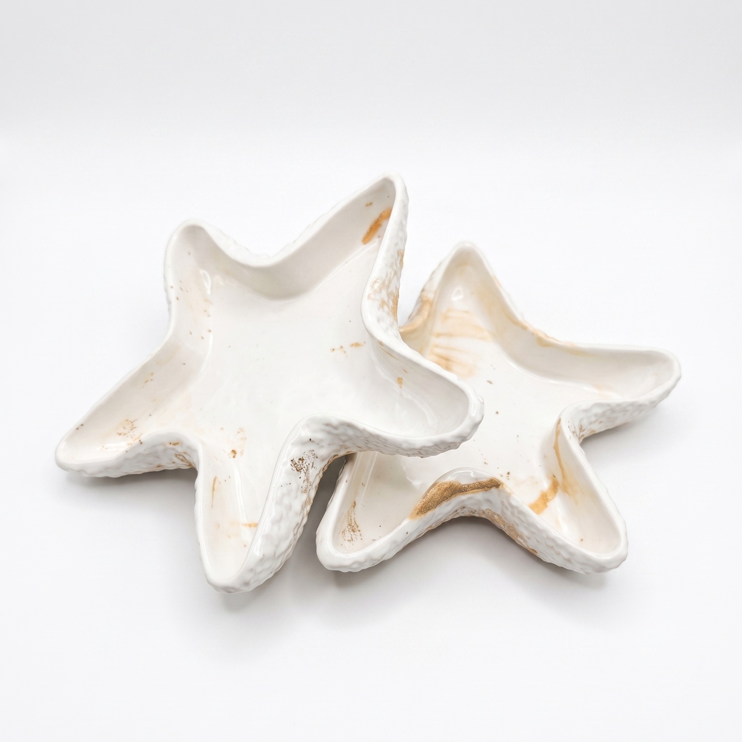 Design Starfish Bowl - White / Gold