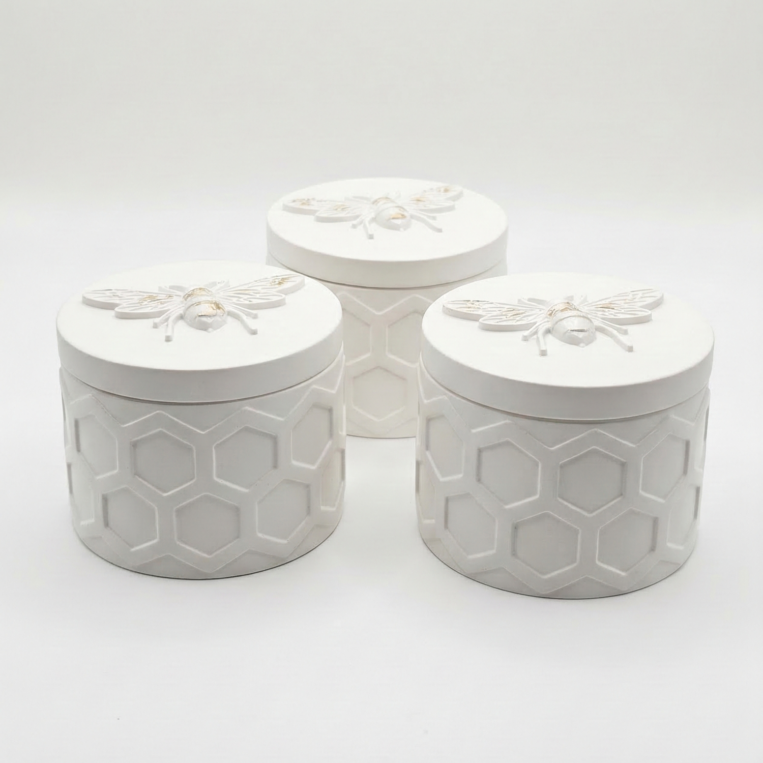Bee Container - White / Gold