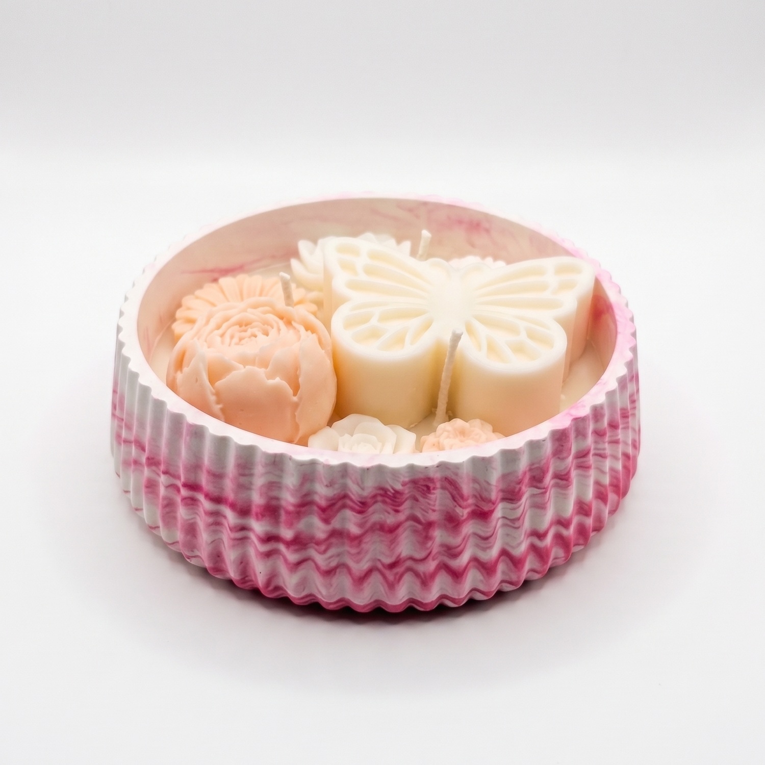 Butterfly Breeze Candle - White / Pink / Milk, Honey