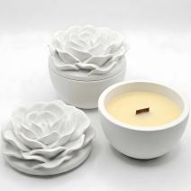 Candle Little Rose - White/Lime, Mango