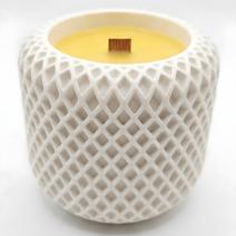 Mosaic Candle – White / Yellow / Coconut Island