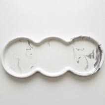 Design tray Trio - White / Silver