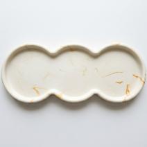 Design tray Trio - White / Gold