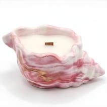 Pink Tide Candle - Pink / White / Gold / Eucalyptus, Camphor