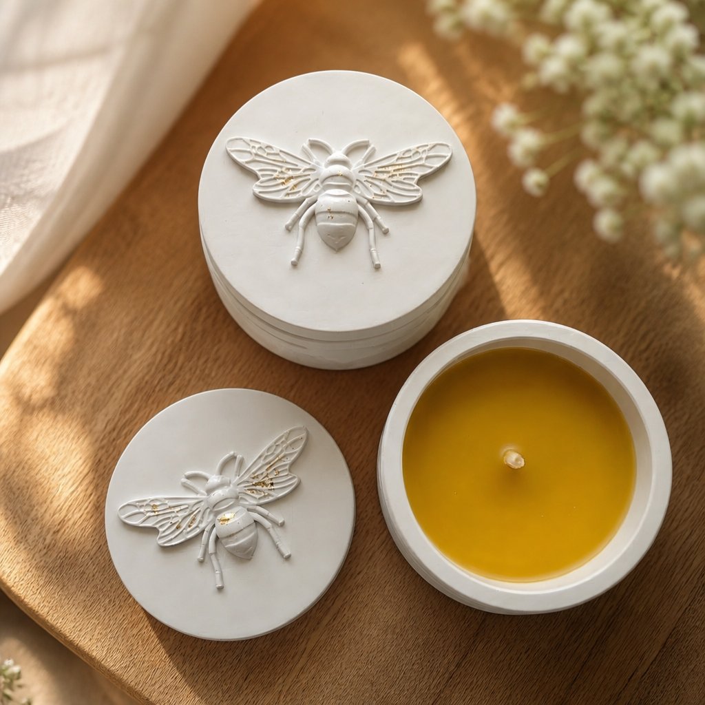 Bee Candle - White / Milk, Honey