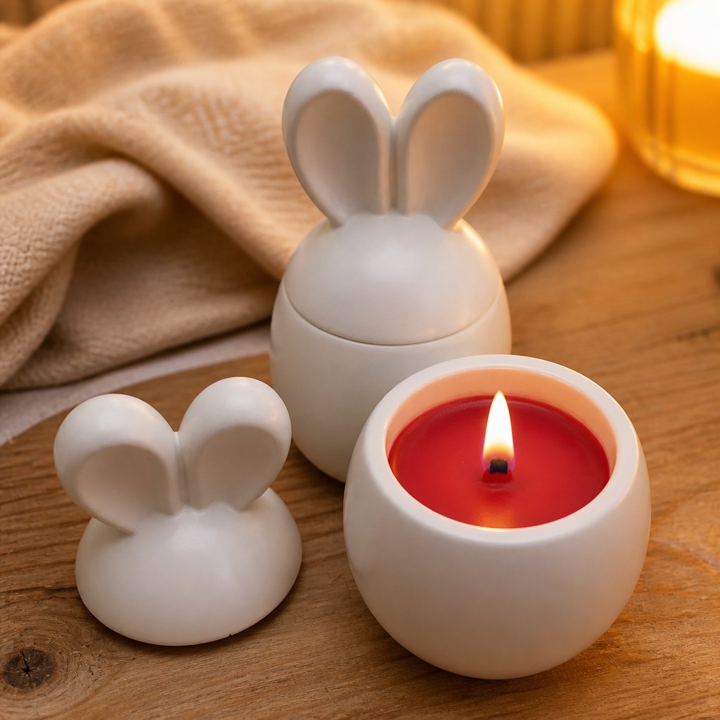 Drobec Candle - White / Cherry, Almond