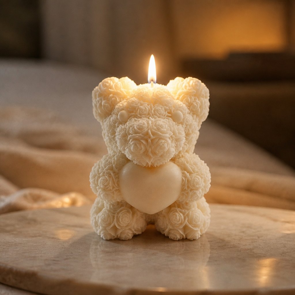 Candle Mini Bear - White / Coconut