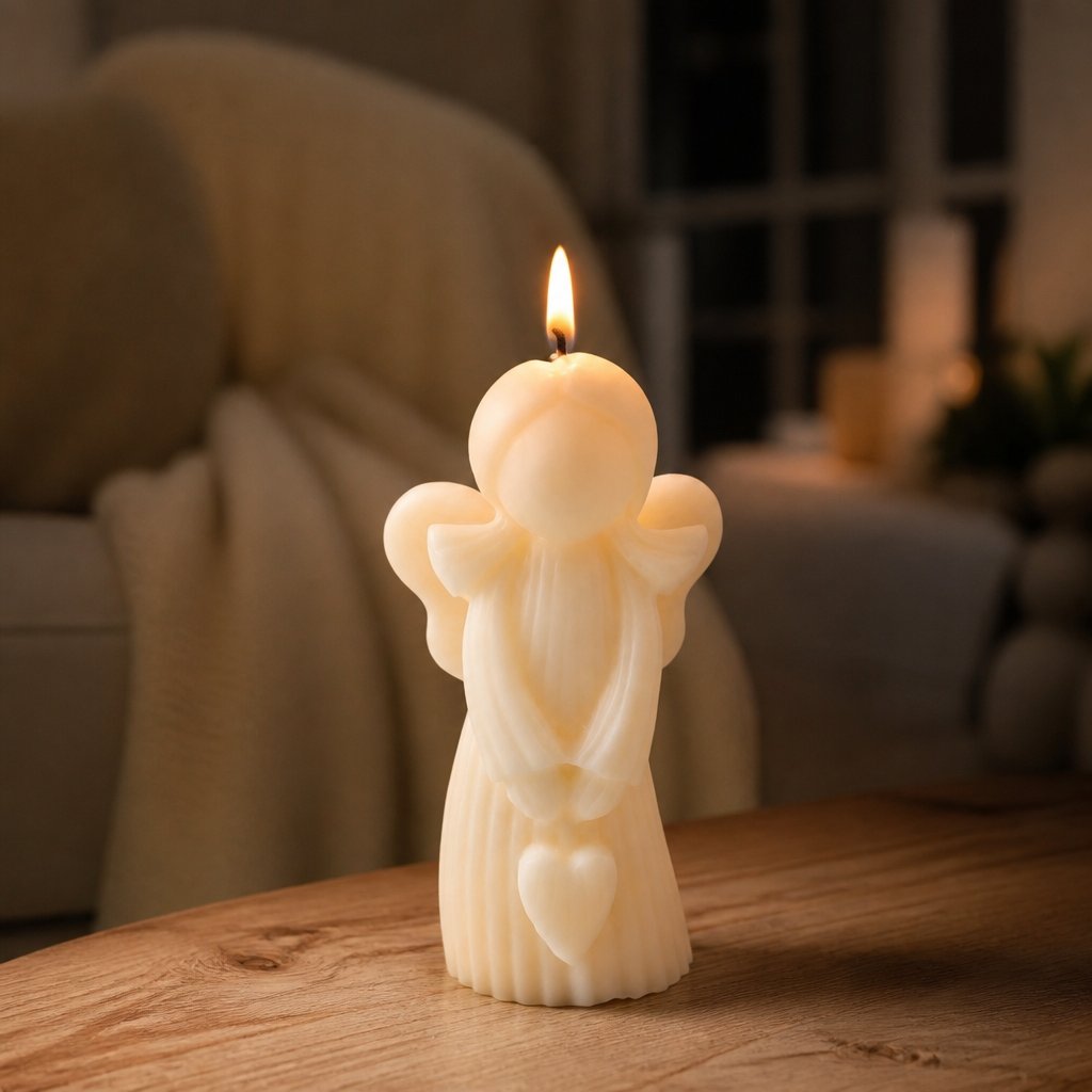 Angel Candle - White/Coconut