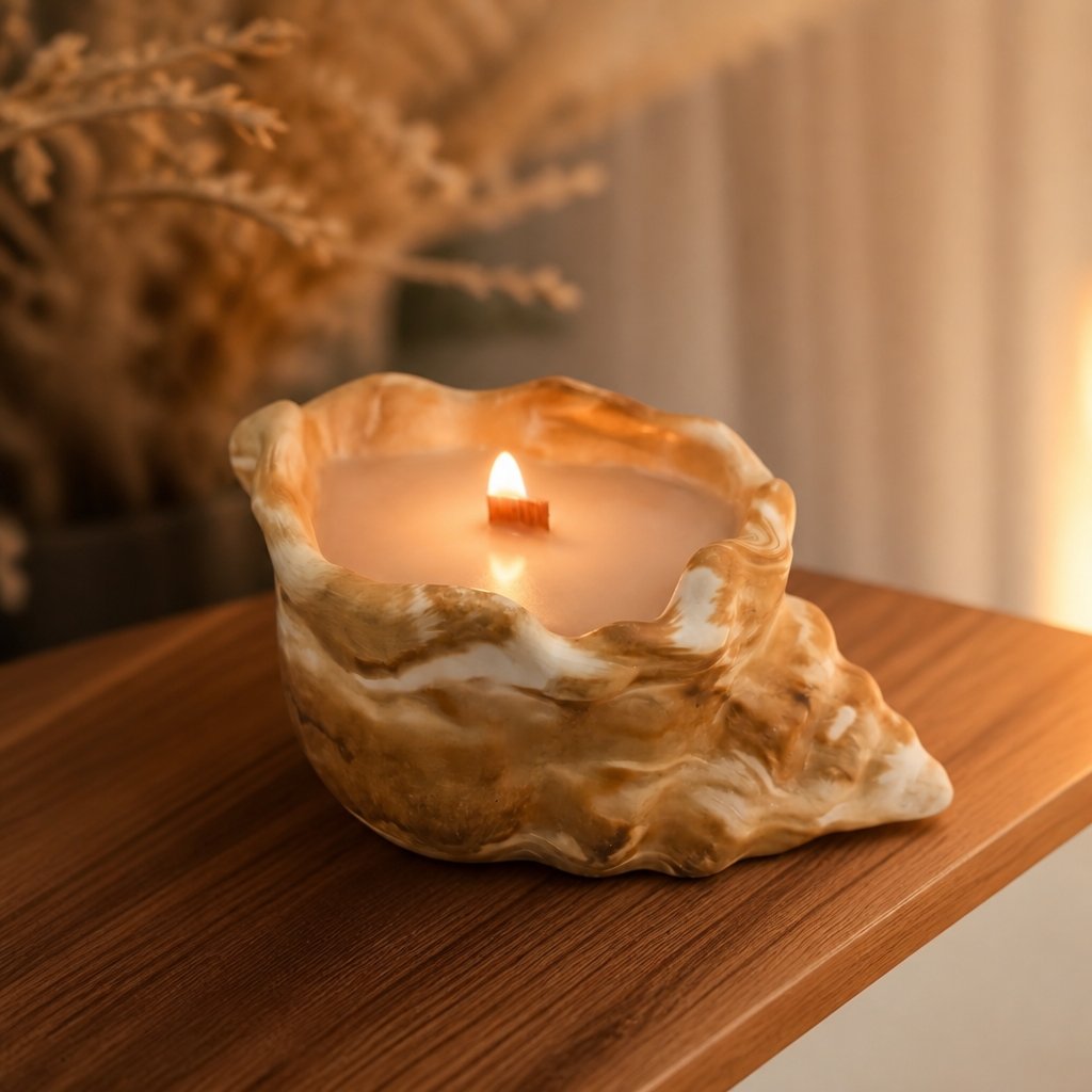Candle Sand Dune - Sand / Sea Salt, Wood