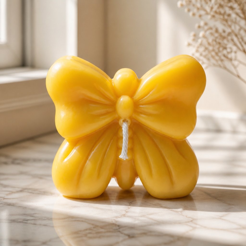 Candle Bow Butterfly - Yellow / Lime, Basil, Mandarin
