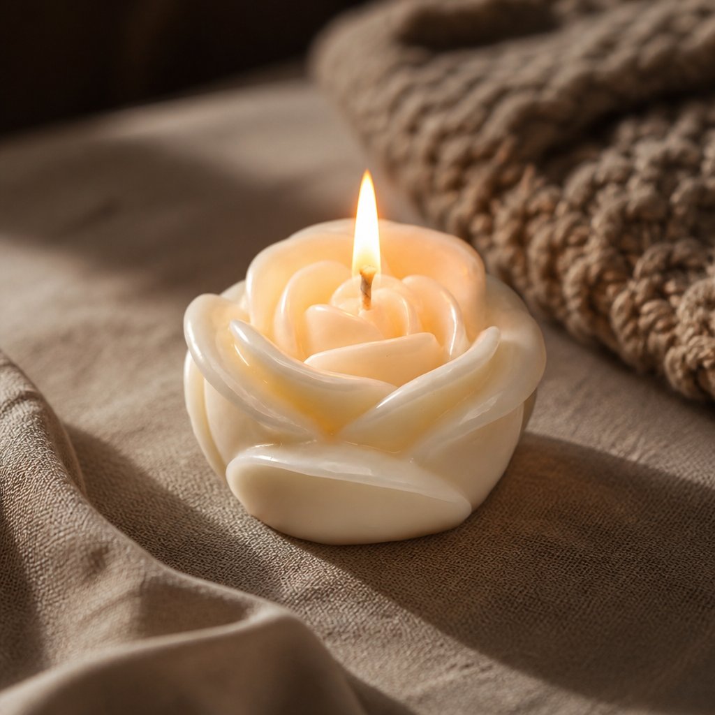 Candle Rose - White / Coconut