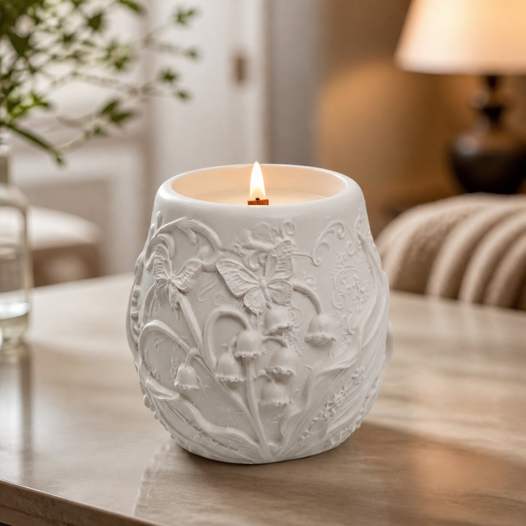 Convallaria Candle - White / Milk, Honey