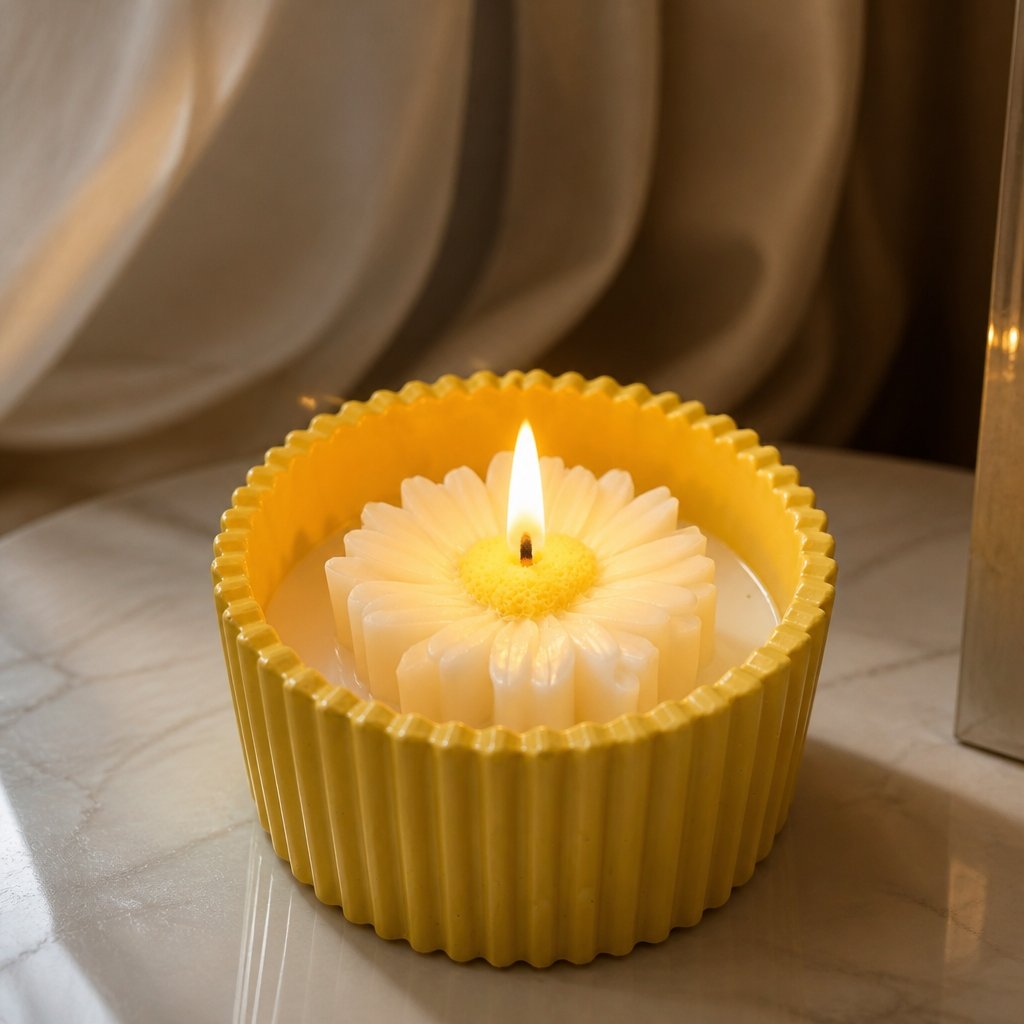 Margaréta Candle - Yellow / Apricot, Vanilla
