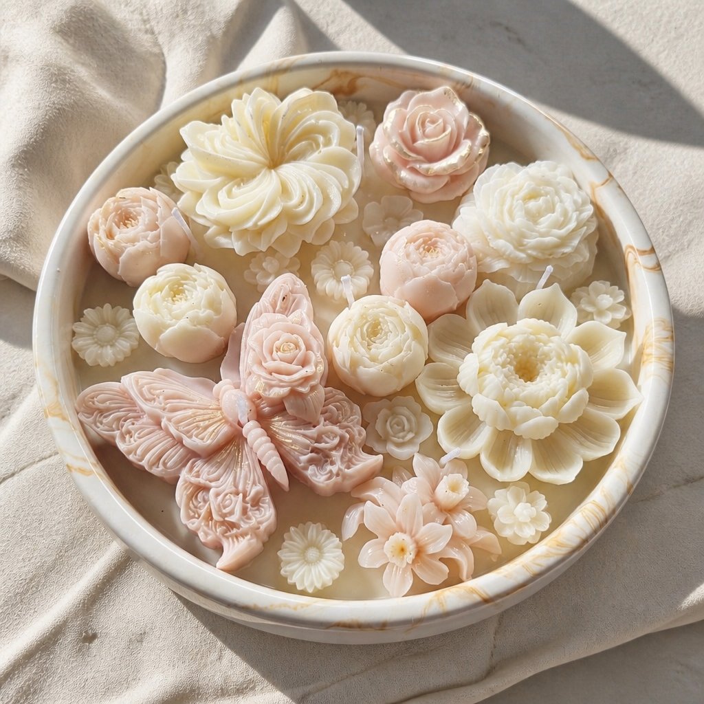 Candle Garden - White / Gold / Honey, Milk