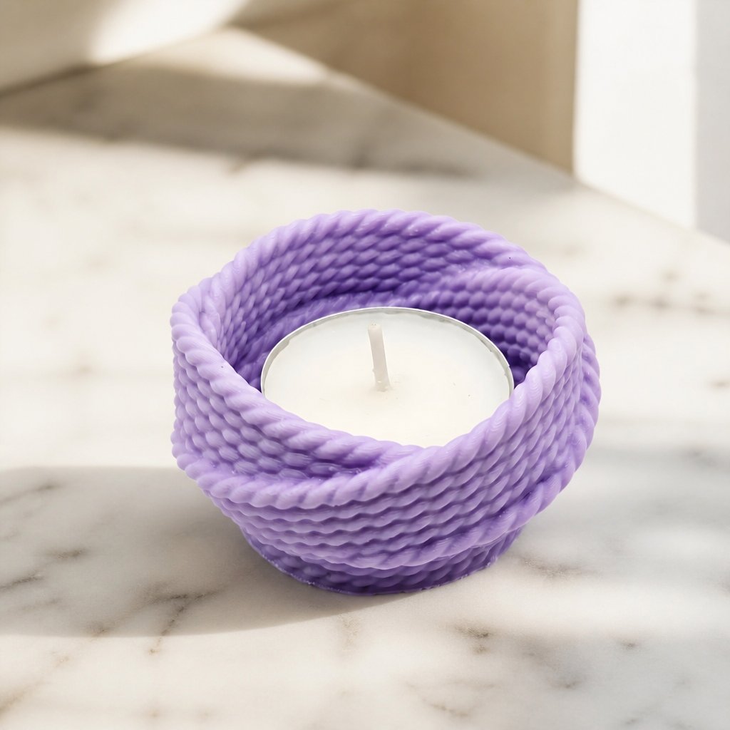 Designer Candle Holder and Bowl Yarn – Purple