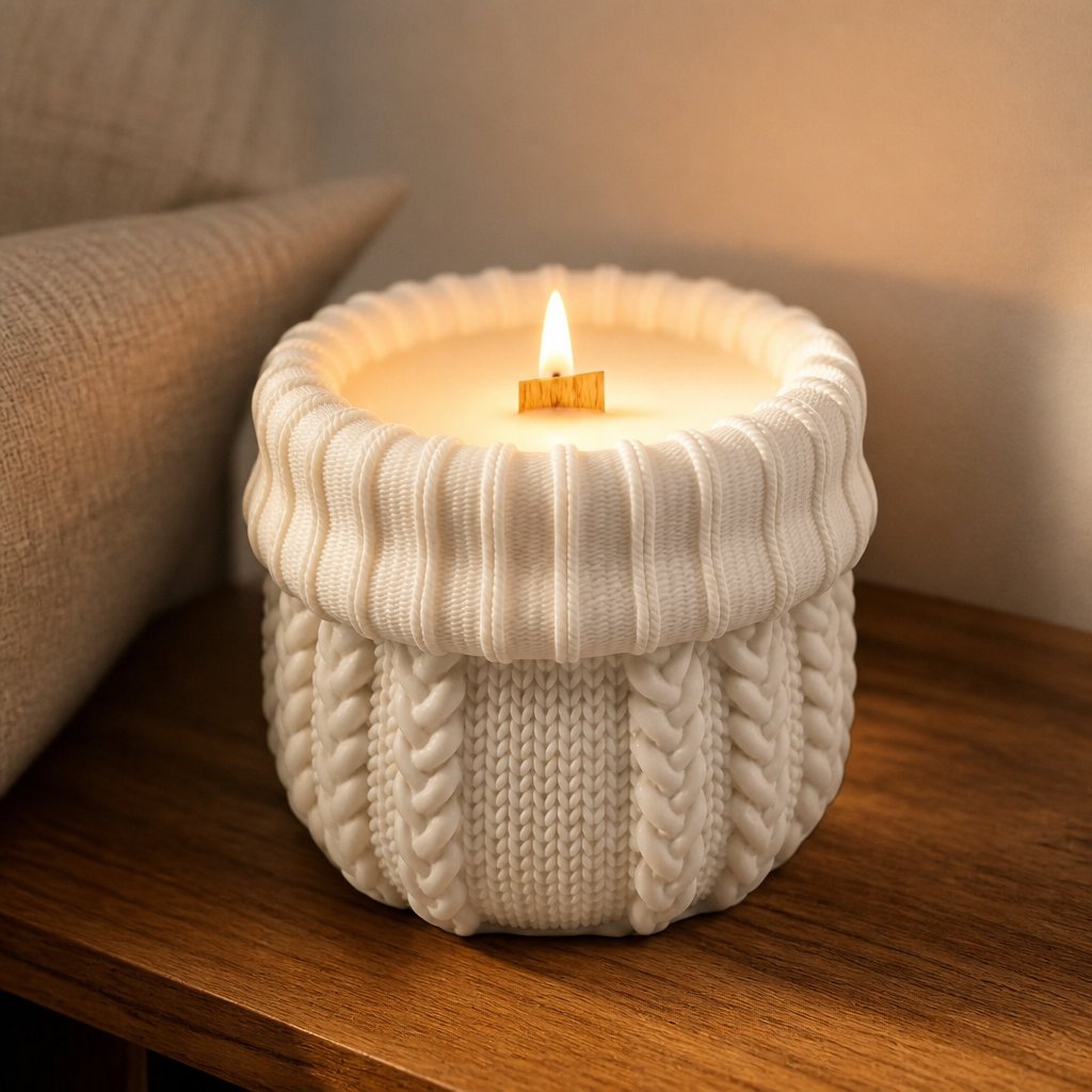 Sweater Candle - White / Spiced Orange