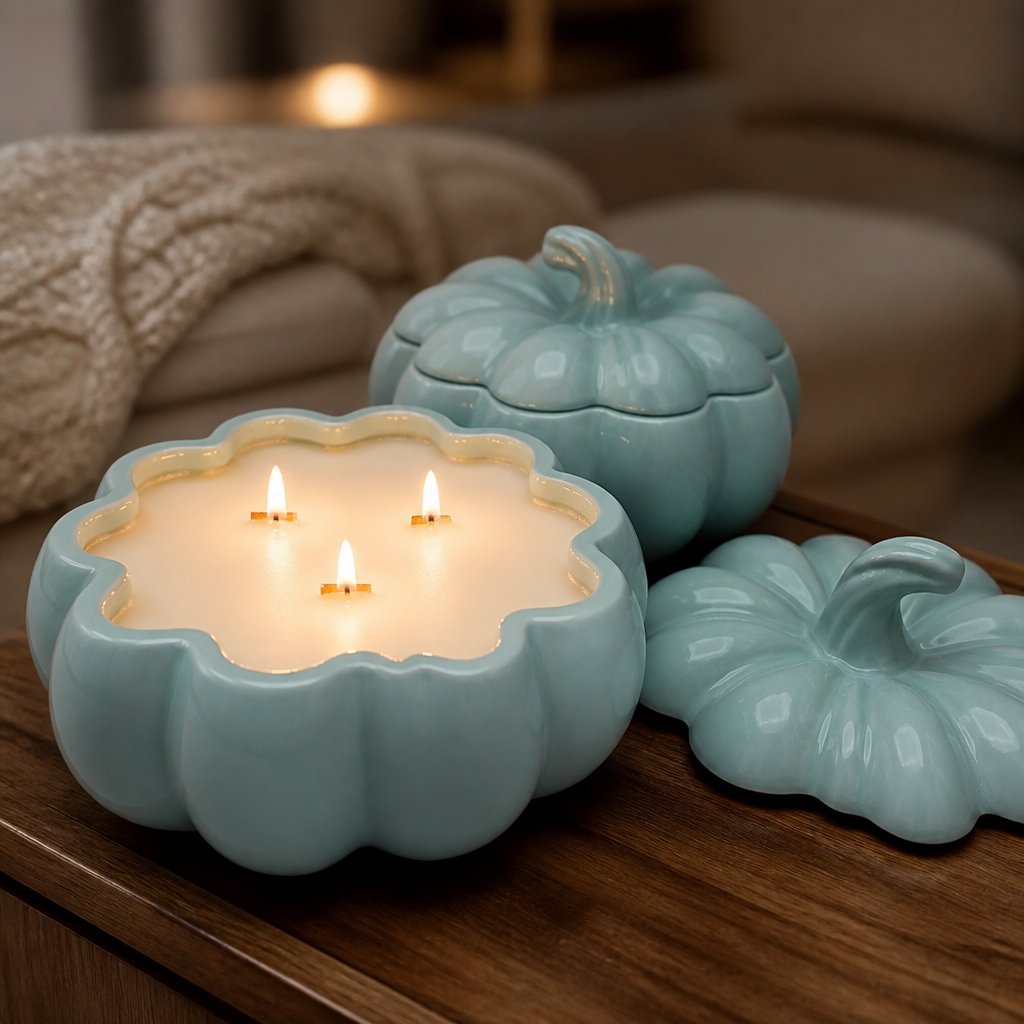 Pumpkin Candle - Turquoise / Spiced Pumpkin / XXL