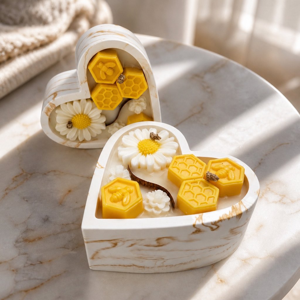 Candle Golden Nectar - White / Gold / Yellow / Honey, Milk