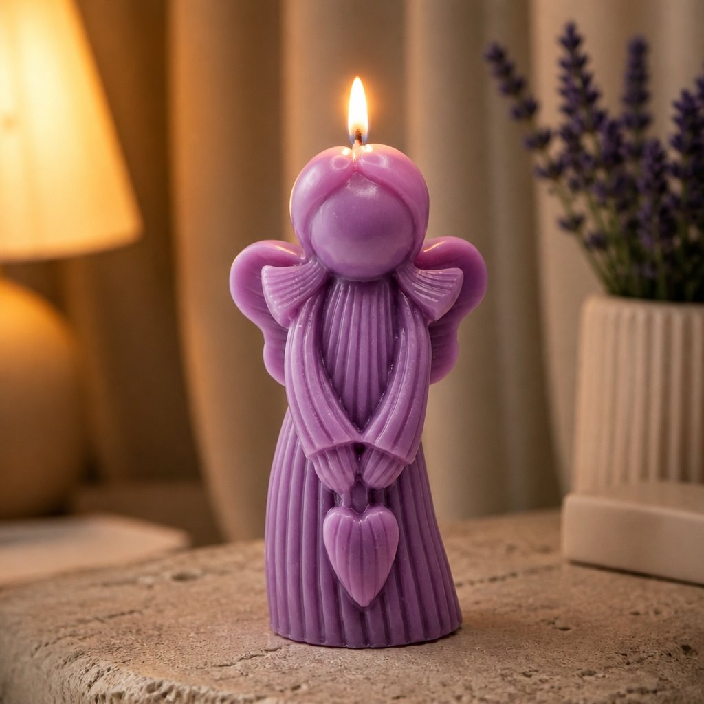 Angel Candle - Purple / Lavender