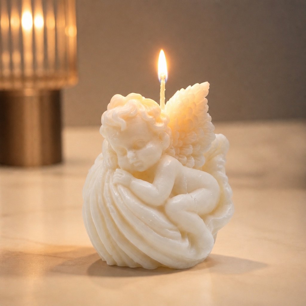 Cherub Candle - White / Coconut