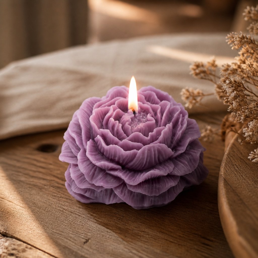 Peony Candle - Purple / Lavender