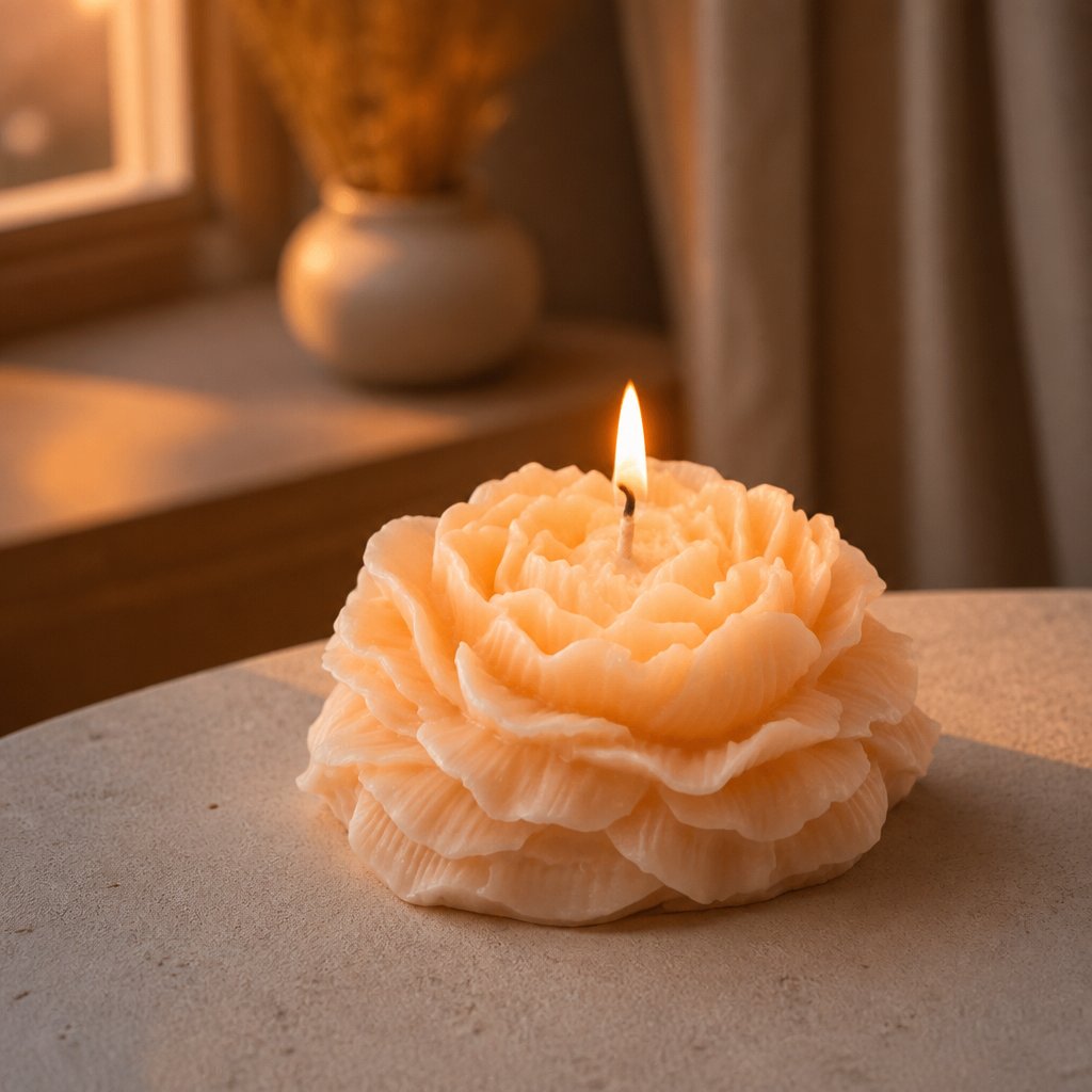 Peony Candle - Orange / Pink / Cherry