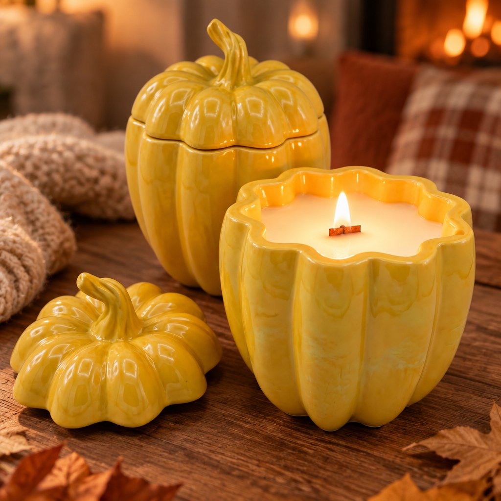 Ripening Pumpkin Candle - Yellow / Apple Strudel / XL