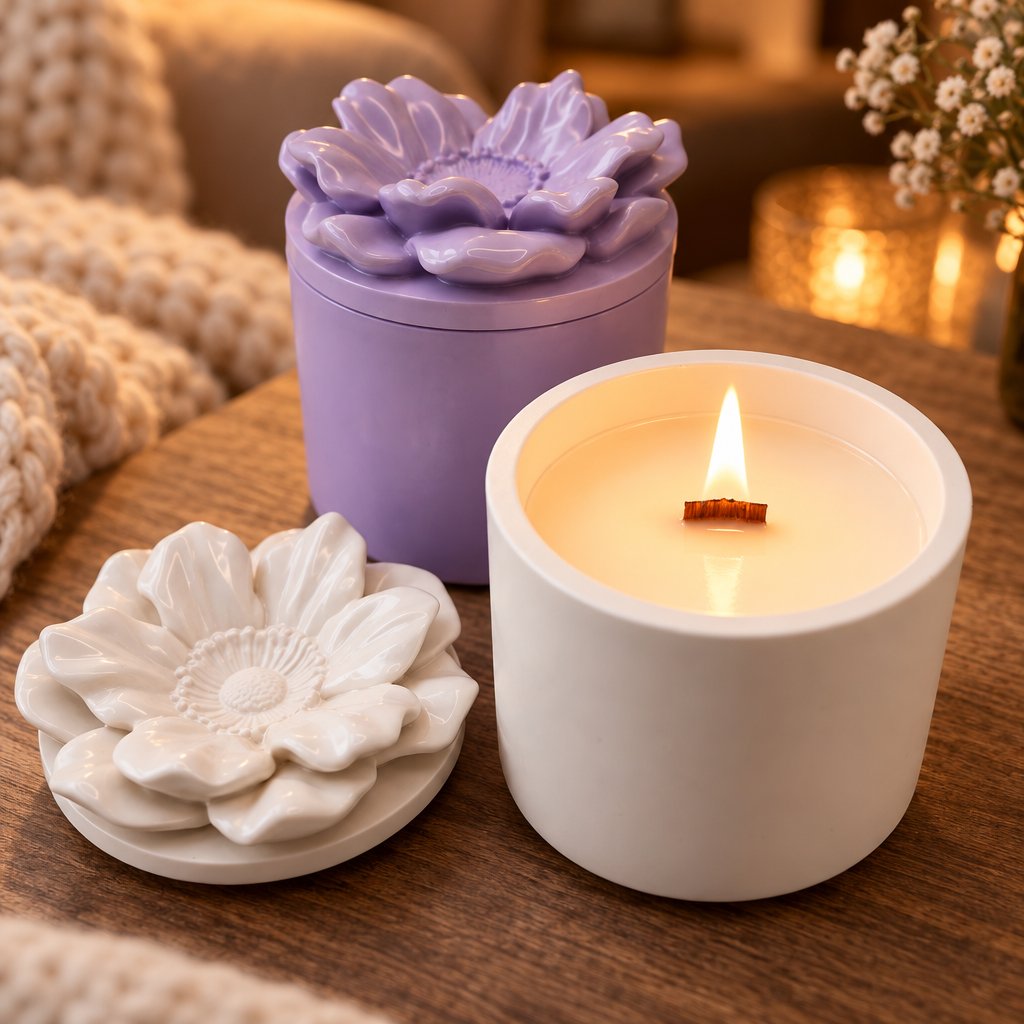 Lota Candle - White / Apple Strudel