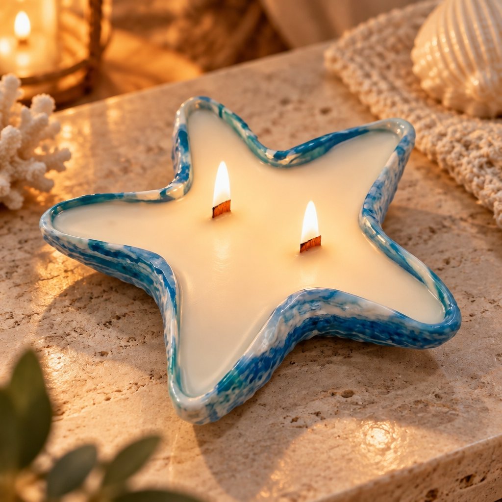 Touch of the Sea Candle - Blue / Green / Icelandic Coconut