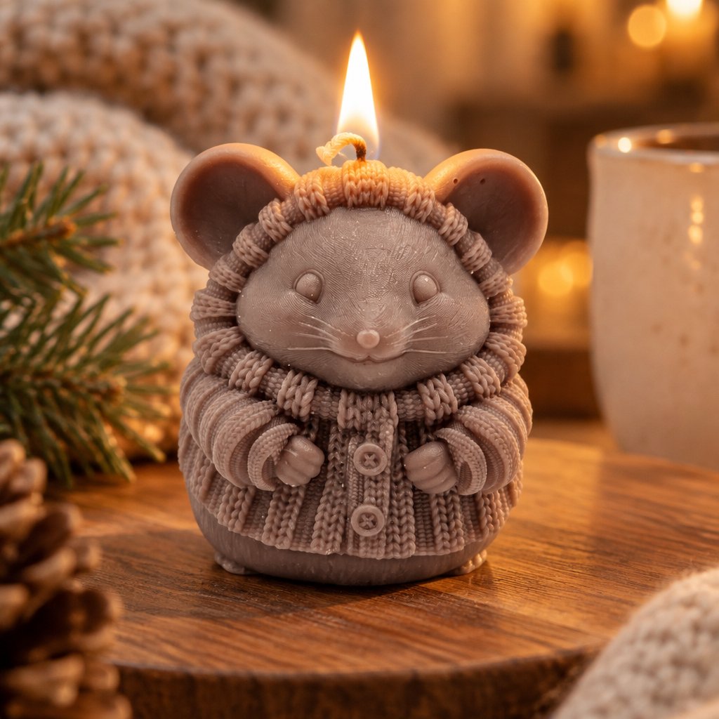 Mouse Candle - Brown / Vanilla