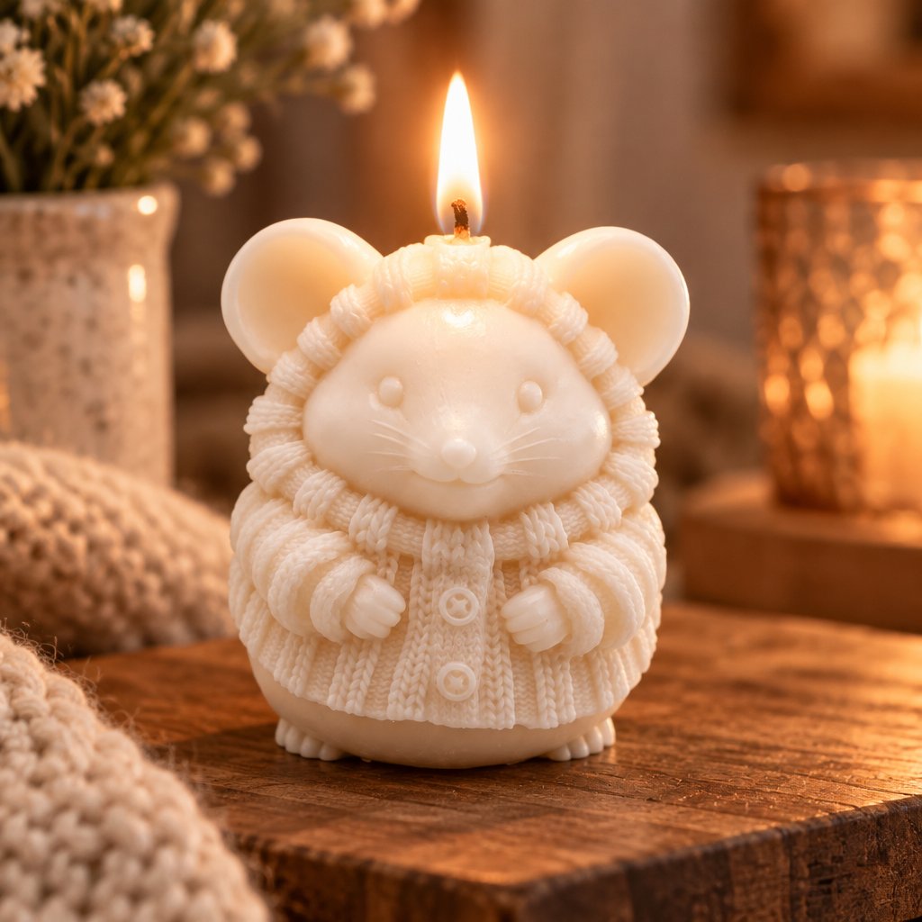 Mouse Candle - White / Icelandic Coconut